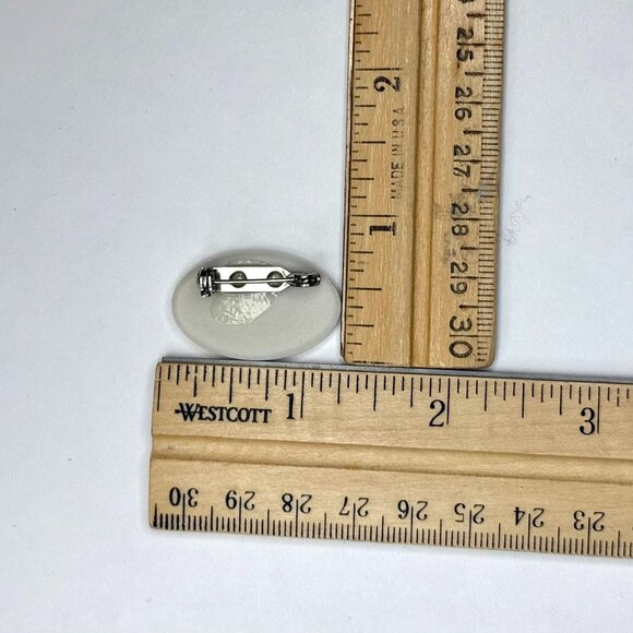 Inspirational Brooch Pin Ceramic My Grace Is Sufficient For You 1.25in Religious - Picture 7 of 10